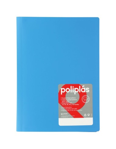 Carpeta A4 20 fundas - Azul cielo