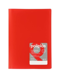Carpeta A4 20 fundas - Rojo