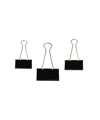 Pinzas abatibles Negras de 19 mm