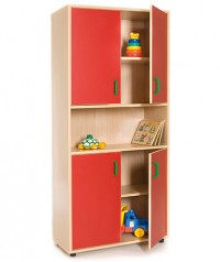 Armario alto: 4 puertas con 5 huecos
