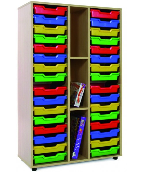 Mueble cubetero 2 columnas + 3 estantes