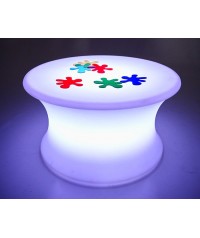 Mesa de luz redonda 70x70x40 cm