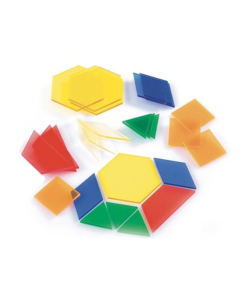 Formas geométricas transparentes 120 piezas