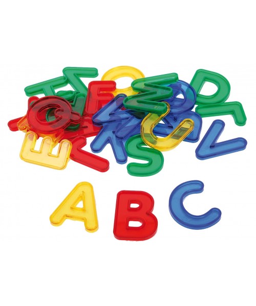 Letras mayúsculas transparentes - 26 unidades