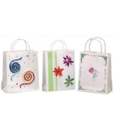 25 Bolsas papel blanca para decorar. Folia