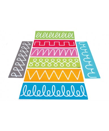 Pack 8 láminas Gráficas preescritura lineales