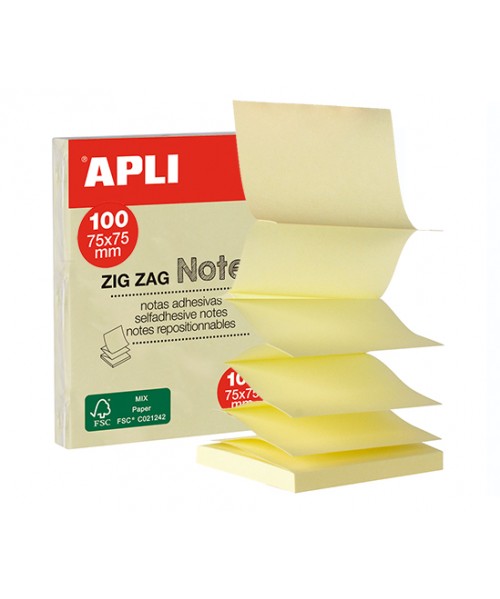 Notas zigzag 75x75 mm