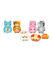 Puzle magnético intercambiable animales granja. Goula