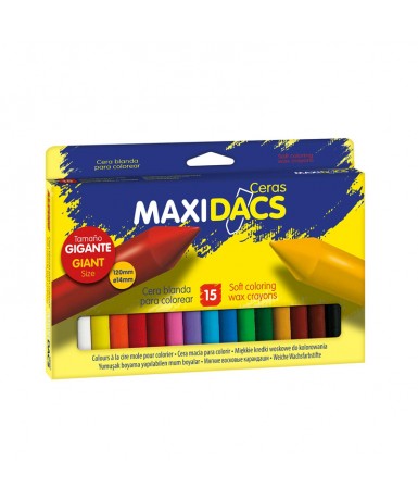 Caja ceras Maxi Dacs Gigantes 15 colores