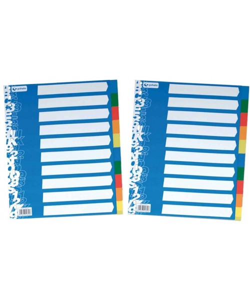 Paquete 5 separadores folio 10 pestañas