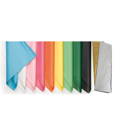 Bloc papel seda de 10 hojas de diferentes colores.