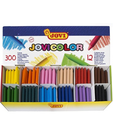 Estuche 300 ceras 12 colores. Jovicolor