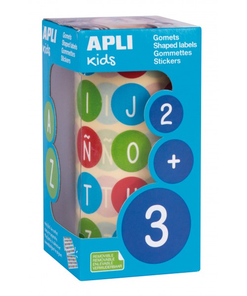 Gomets abecedario mayúsculas y signos