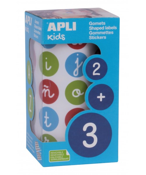 Gomets abecedario minúsculas y signos