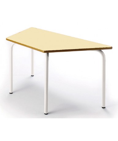 Mesa Trapezoidal 120x60x60 cm. Patas blancas -...