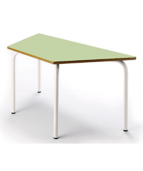 Mesa Trapezoidal 120x60x60 cm. Patas blancas - 46 cm. de...