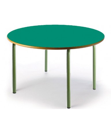 Mesa redonda 120 cm. de ø. Patas verdes - 54...
