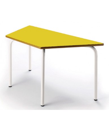Mesa Trapezoidal 120x60x60 cm. Patas blancas -...