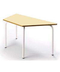 Mesa Trapezoidal 120x60x60 cm. Patas blancas - 54 cm. de alto