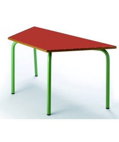 Mesa Trapezoidal 120x60x60 cm. Patas verdes -...