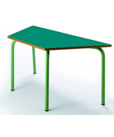 Mesa Trapezoidal 120x60x60 cm. Patas verdes -...
