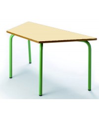 Mesa Trapezoidal 120x60x60 cm. Patas verdes - 60 cm. de alto