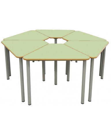 Mesa E165 1/6 hexágono patas grises - 70 cm. de...