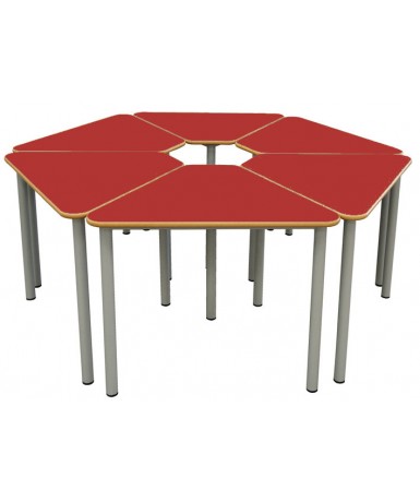 Mesa E165 1/6 hexágono patas grises - 65 cm. de...