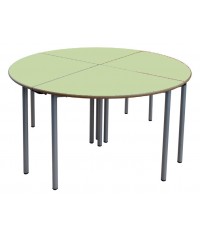 Mesa E145 1/4 circulo patas grises - 60 cm. de alto