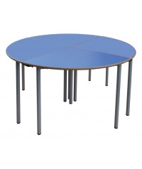 Mesa E145 1/4 circulo patas grises - 65 cm. de alto