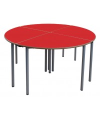 Mesa E145 1/4 circulo patas grises - 65 cm. de alto
