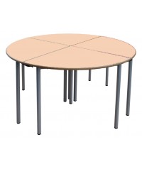Mesa E145 1/4 circulo patas grises - 65 cm. de alto