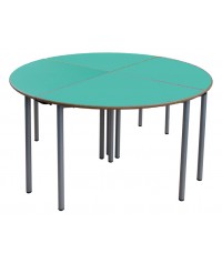 Mesa E145 1/4 circulo patas grises - 75 cm. de alto