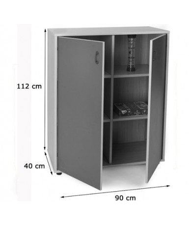 Armario intermedio: 2 puertas + 6 huecos