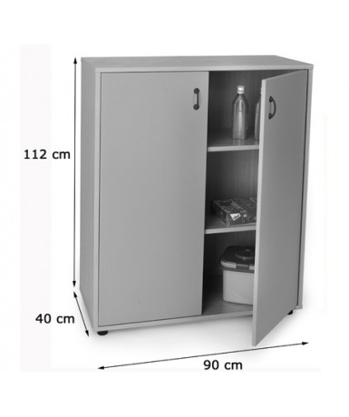 Armario intermedio: 2 puertas + 3 huecos