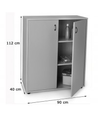 Armario intermedio: 2 puertas + 3 huecos