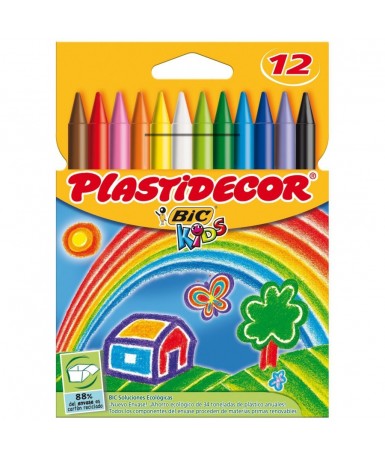 Ceras Plastidecor - 12 colores