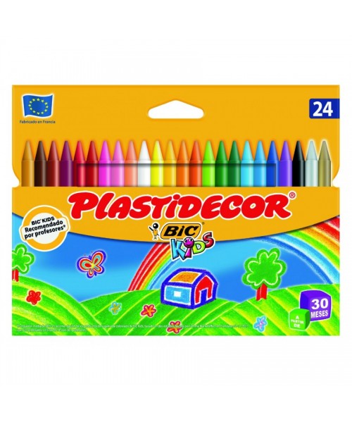 Caja ceras Plastidecor 24 colores