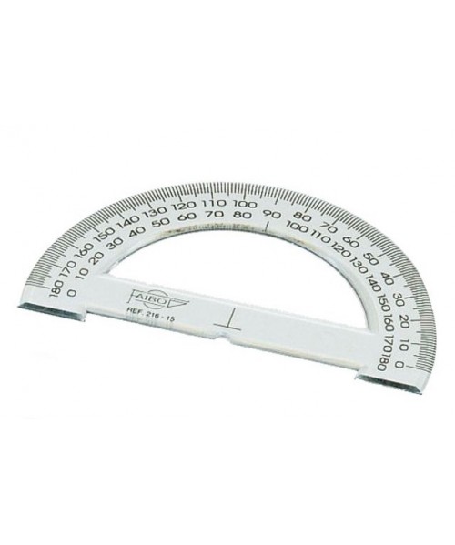 Material dibujo semicírculos plástico 15 cm