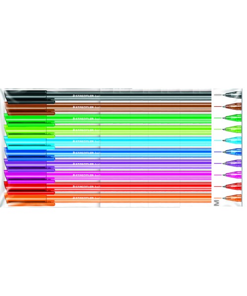 Bolígrafos Bal 32 10 colores surtidos 2