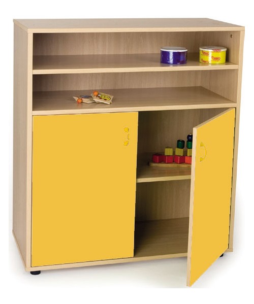 Armario intermedio: 2 estantes+2 puertas y 2 huecos 2