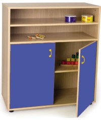 Armario intermedio: 2 estantes+2 puertas y 2 huecos