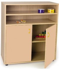 Armario intermedio: 2 estantes+2 puertas y 2 huecos