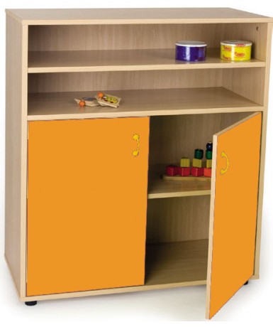 Armario intermedio: 2 estantes+2 puertas y 2...