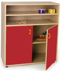 Armario intermedio: 2 estantes+2 puertas y 2 huecos