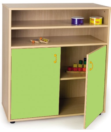 Armario intermedio: 2 estantes+2 puertas y 2...