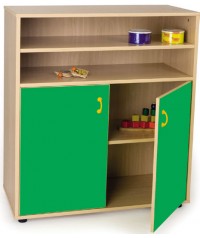 Armario intermedio: 2 estantes+2 puertas y 2 huecos