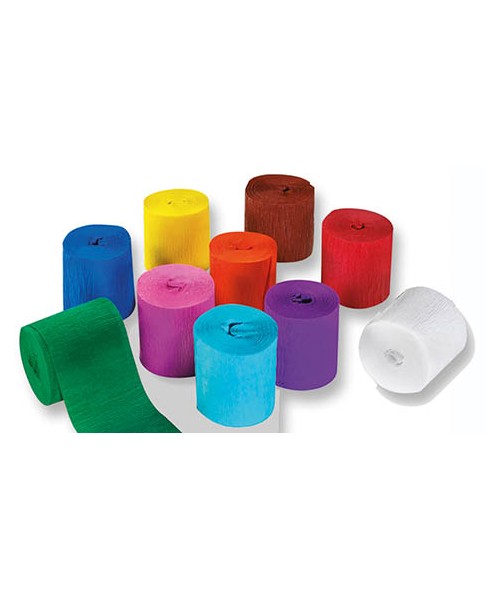 10 Minirollos crespón colores vivos. Folia