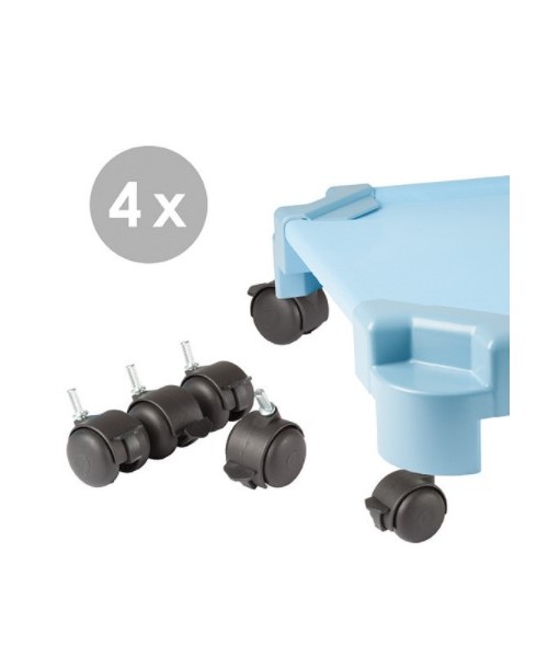 Set ruedas con freno para tumbona - 4 unidades