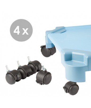 Set ruedas con freno para tumbona - 4 unidades